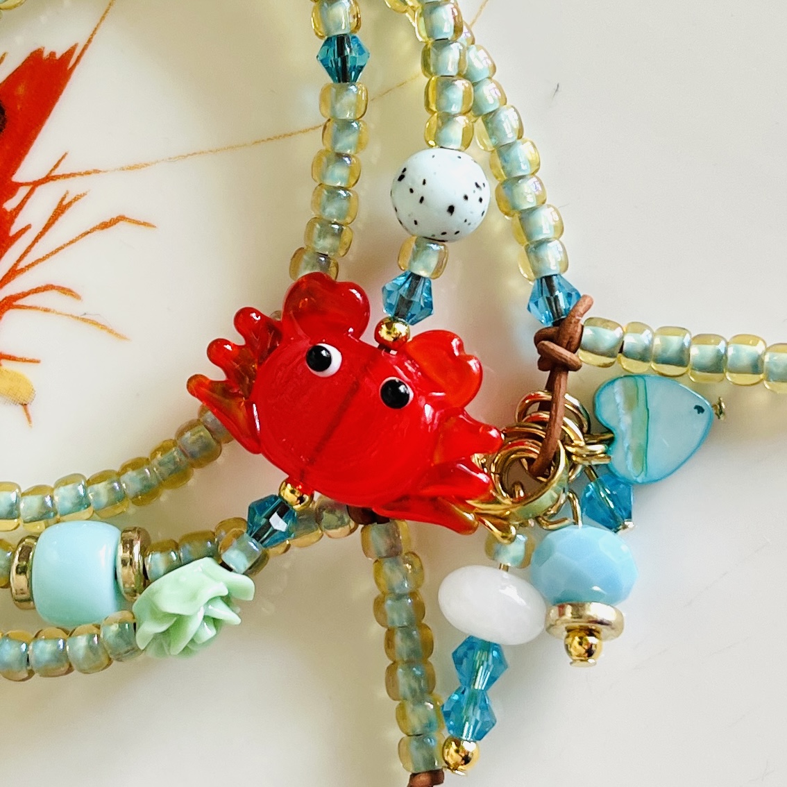 DIY pakket Krab armband Turquoise