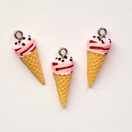 Polymeer klei hanger Ice cream, 1 stuk
