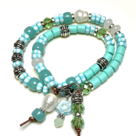 DIY pakket Turquoise Wit