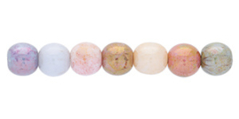 Round beads 6mm Opaque Luster Mix, 10 gram c.a. 37 st