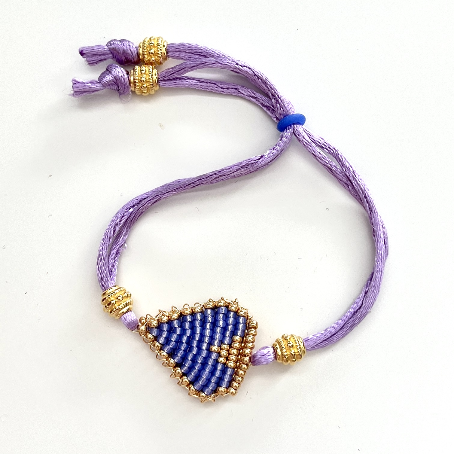 DIY pakket Miyuki hartje satijn armband