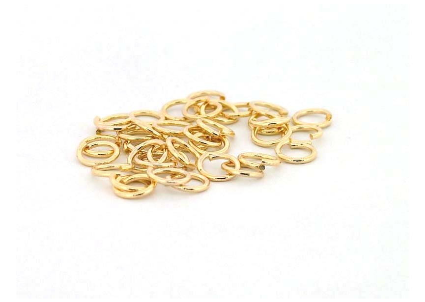 O ringetjes goud 7mm, c.a. 15 stuks