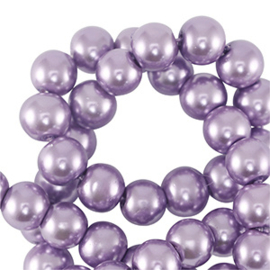 Glasparels 8mm Lilac purple, per stuk