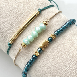 DIY pakket Teal-Mint Goud-Visje