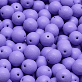 Round Druck Beads 6mm Purple, per 10 gr.