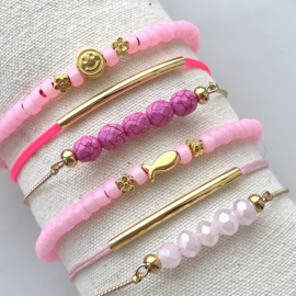 DIY pakket Soft Pink-Fuchsia Goud-Visje