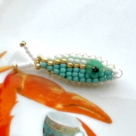 DIY pakket kralenvisje Turquoise Gold
