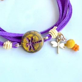 DIY pakket Dragonfly Yellow-Lila-Goud