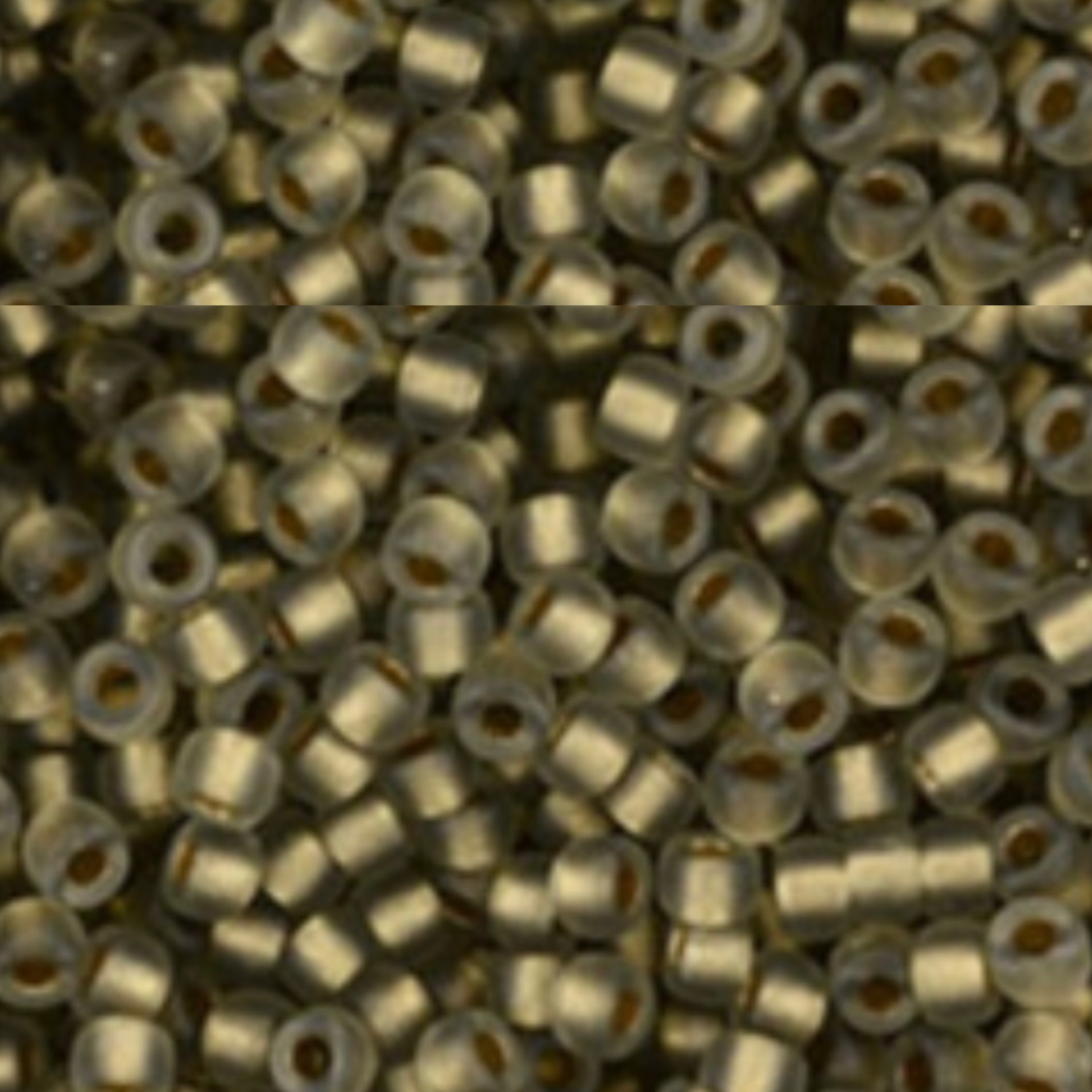 TOHO 6/0 Gold-Lined Frosted Black Diamond, 10 gram