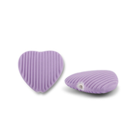 Acryl kralen hart Purple 22x23mm, 1 stuk