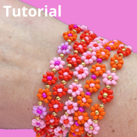 Tutorial "Fleurs" bloemen armbandjes maken
