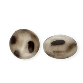 Acryl kralen rondellen met luipaardprint Beige-dark brown, per stuk
