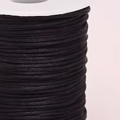 Satijn koord 2mm Black, 1 meter