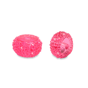 Resin kralen rondellen 6mm Pink, 10 stuks
