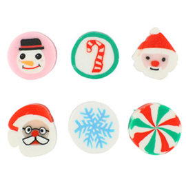 Polymeer kralen kerst Multicolour, 40 stuks