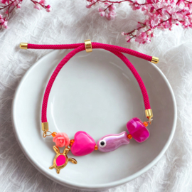 DIY pakket armbandje Pink