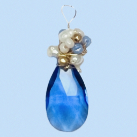 DIY pakket Wrapping drops, Blue (Goud of Zilver) incl. Tutorial