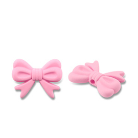 Acryl kralen strik Pink, per stuk