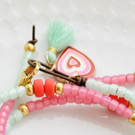 Wikkel armband leer Buddha