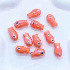 Orange Fish 19x10mm, per stuk