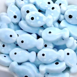 Keramiek Soft Blue-White Fish, per stuk