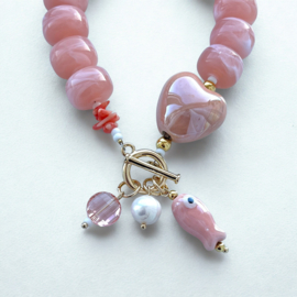 DIY pakket armband Salmon-Pink