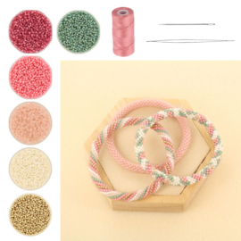 DIY kit armbanden haken 11/0, Pastel