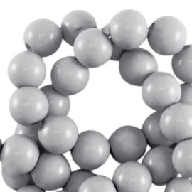 10 mm acryl kralen shiny Grey, c.a. 100 stuks