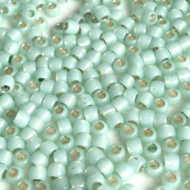 TOHO 6/0 Silver Lined - Milky LT peridot, 10 gram