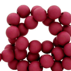 8 mm acryl kralen Berry wine red, per stuk
