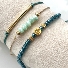 DIY pakket Teal-Mint Goud-Smiley