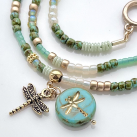 DIY pakket wikkel armband Green-Gold