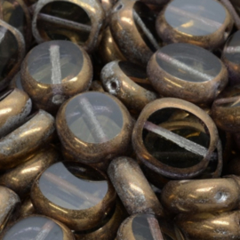 TCB Oval Beads Grey-Brons 14x12mm,5 stuks