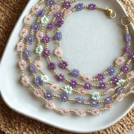 DIY box Fleurs 11/0, Sweet pastels  (Goud of Zilver), c.a. 27 armbandjes