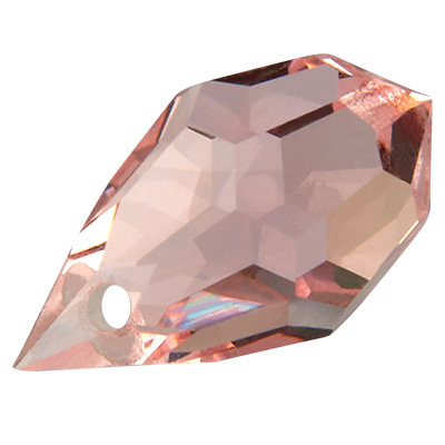 Preciosa Druppelhanger 6x10 mm, Licht roze 1 stuk