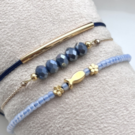 Armbanden set Blue-Goud-Visje