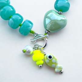 DIY pakket armband Turquoise-Lime