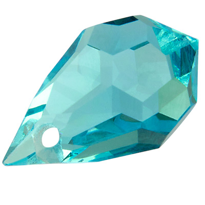 Preciosa Druppelhanger 6x10 mm, Aqua bohemica 1 stuk