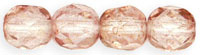 Fire polish 4mm Luster - Transparent Topaz/Pink, 5 gram (c.a 60 st.)