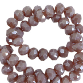 Top facet kraal 6x4mm African purple-pearl shine coating, 20 stuks