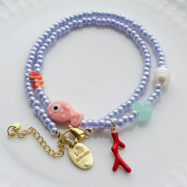 DIY pakket Lila summer ketting,