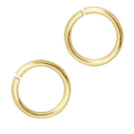 Split ring 10mm Goud, 10 stuks