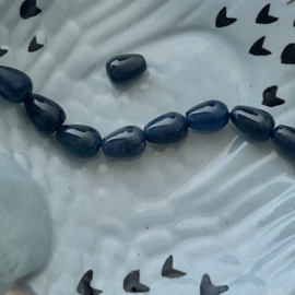 Jade druppels 8x12mm - Blue, 1 stuk