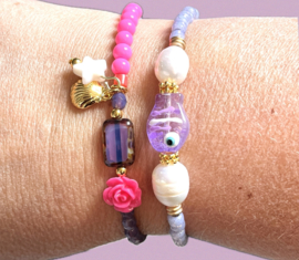 Armbanden set Lila Fish