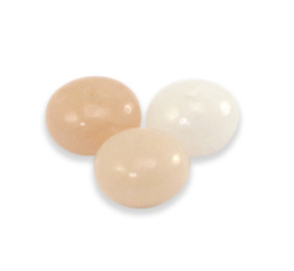 Natuursteen kralen kwarts rondellen Peachy-White 8x5mm, per 4 stuks