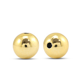 Metallook kralen rond 10mm Gold metallic, 10 stuks