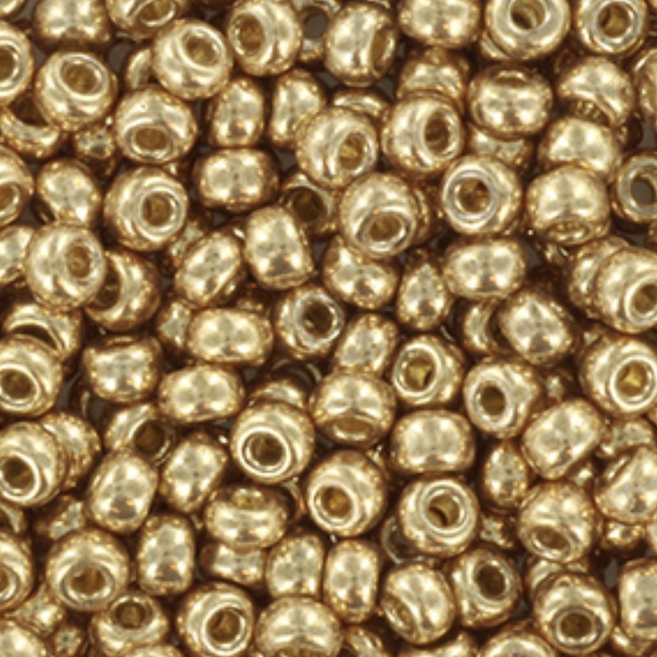 Miyuki 6/0 Duracoat galvanized champagne, 5 gram