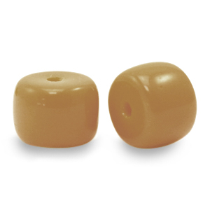 Rondellen glaskralen 8mm Nude brown, per 10 stuks