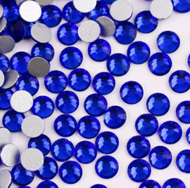 Rhinestone 7mm Sapphire, 1 stuk