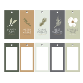 Cadeaulabels Xmas, 5 stuks